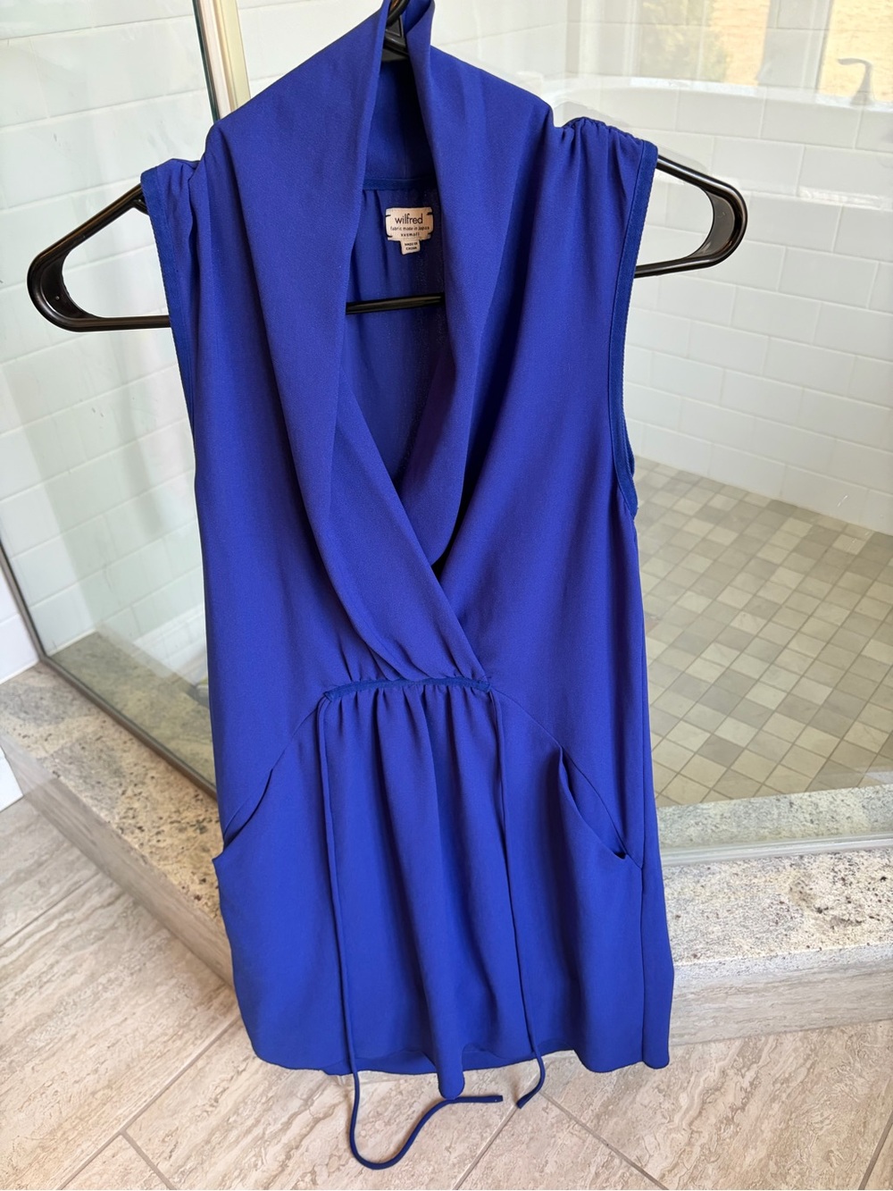 Wilfred Cobalt Blue Sleeveless wrap Sabine dress